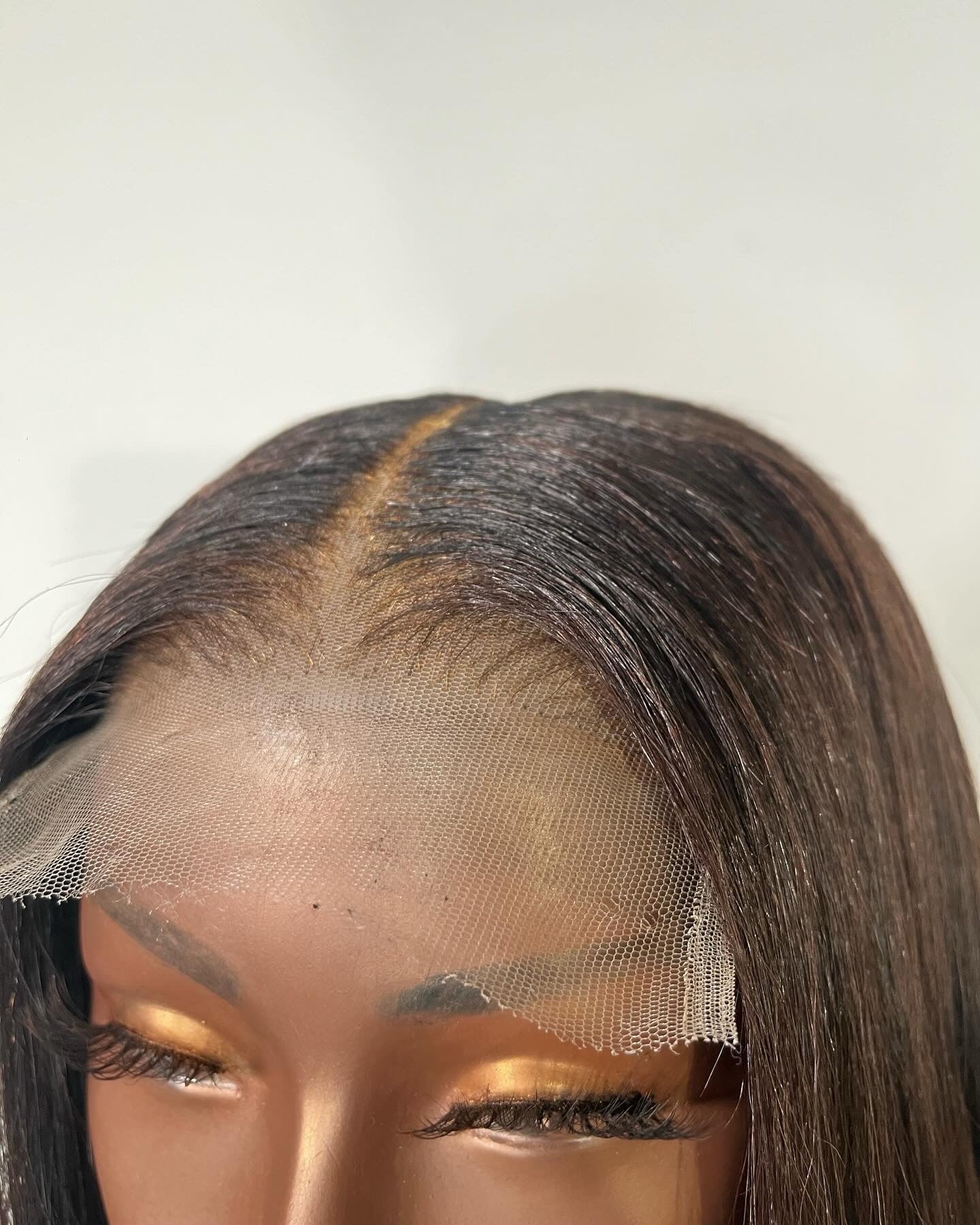 Tina: Raw Vietnamese 5x5 straight 16” Wig image 5