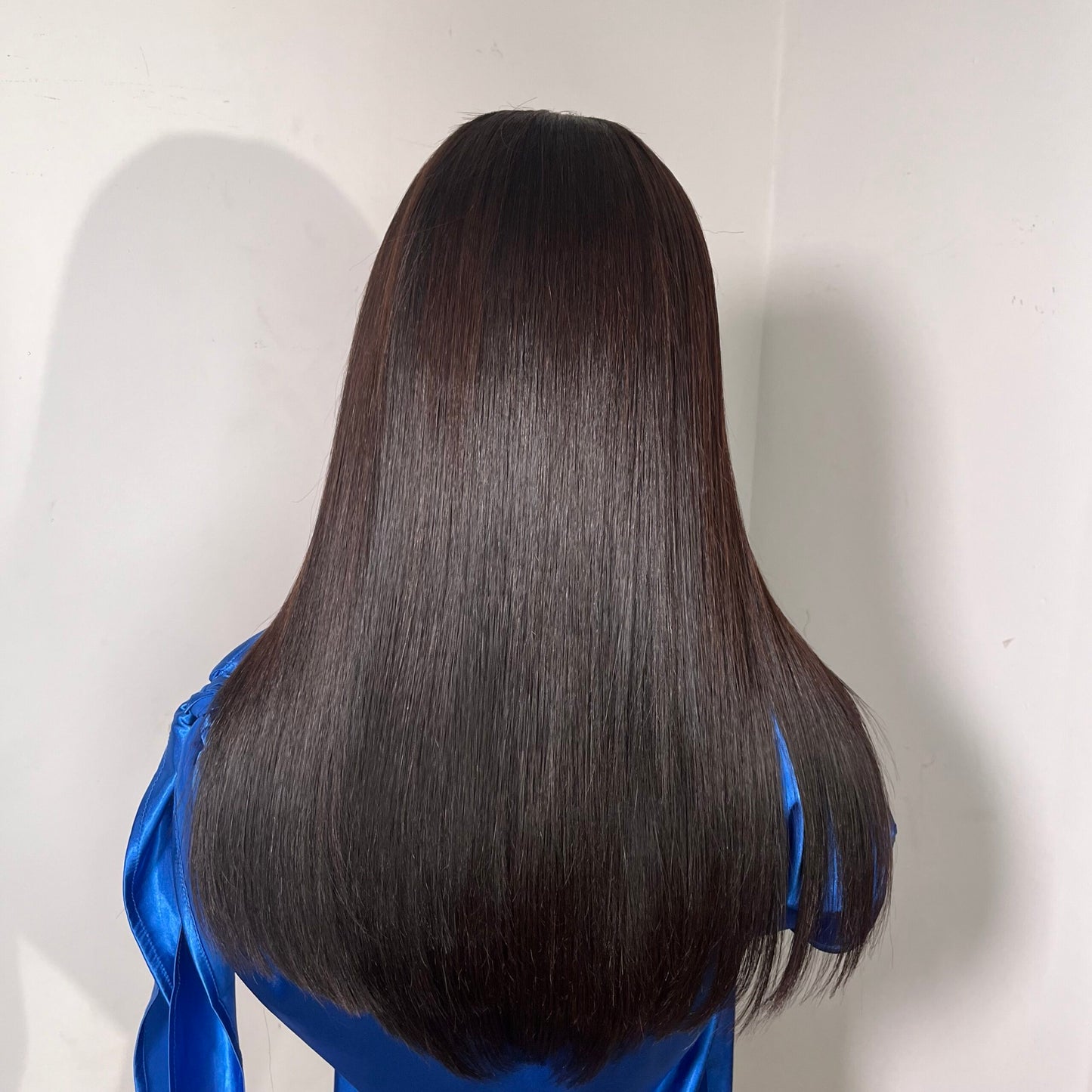 Tina: Raw Vietnamese 5x5 straight 16” Wig image 1