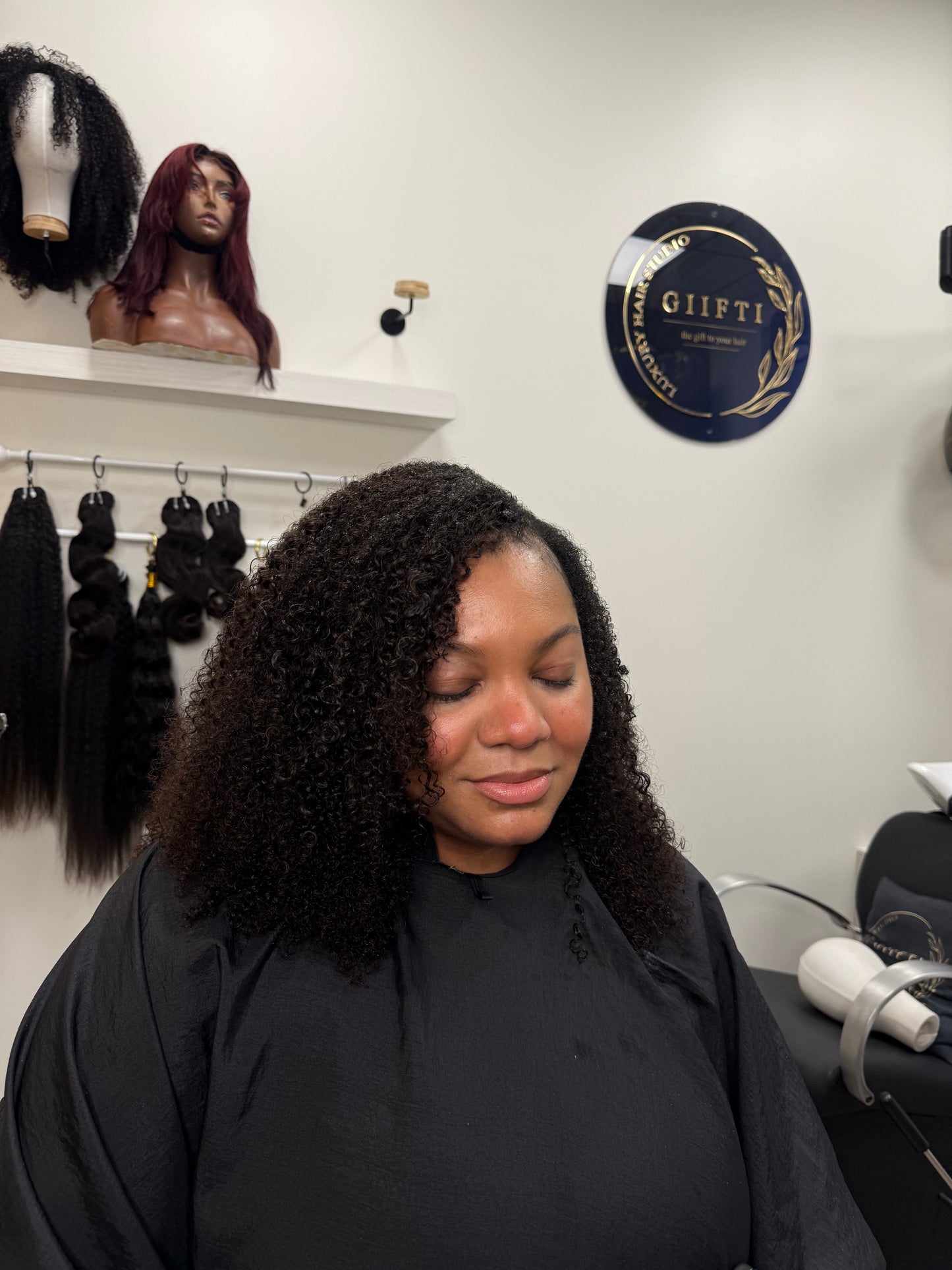 Kinky Curly V Part Wig