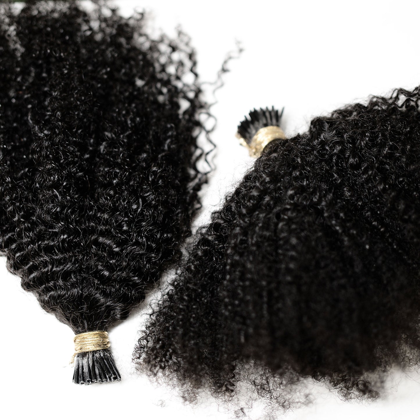 Pre-Bonded Afro Curly I-Tip Hair Extensions image 1