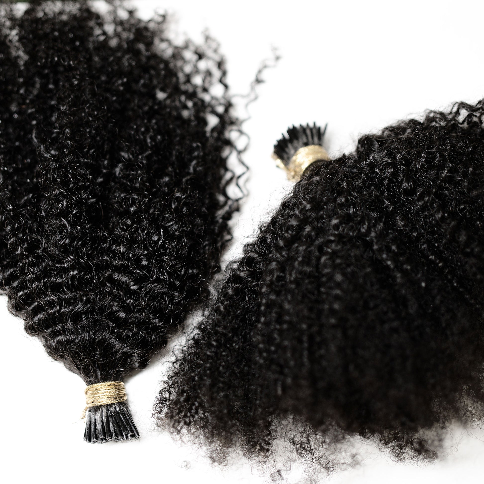 Pre-Bonded Afro Curly I-Tip Hair Extensions image 1