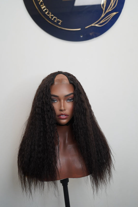Kinky Straight V Part Wig – Natural & Seamless image 0