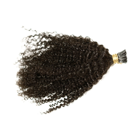 Pre-Bonded Afro Curly I-Tip Hair Extensions image 0